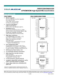 Datasheet DS83C520-ECL manufacturer Dallas